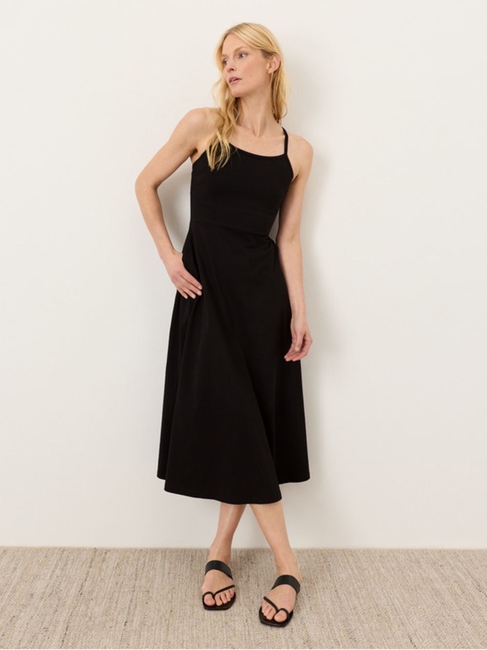 Pact Classic Black Strappy Women’s Dress